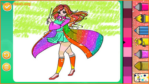 Anime Glitter Manga Coloring Book - Drawing Game screenshot