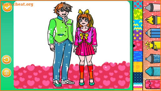 Anime Glitter Manga Coloring Book - Drawing Game screenshot