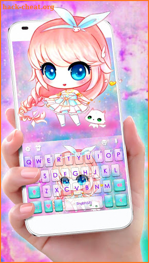 Anime Kawaii Girl Keyboard Theme screenshot