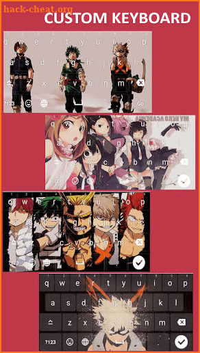 Anime Keyboard Theme MHA screenshot