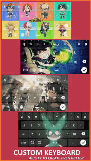 Anime Keyboard Theme MHA screenshot