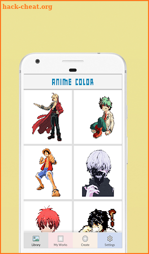 Anime Manga Coloring By Number - Pixel Art screenshot