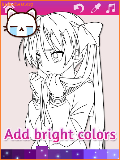 Anime Manga Coloring Pages with Animated Effects screenshot