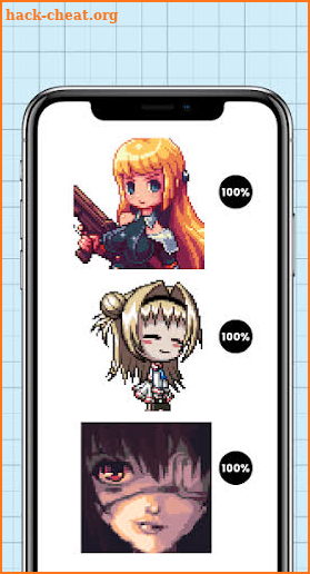 Anime Manga Pixel Art Coloring - Color by Number screenshot
