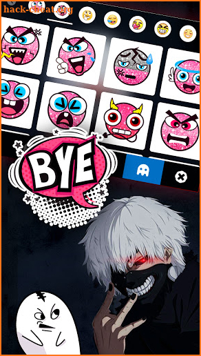 Anime Mask Man Keyboard Background screenshot