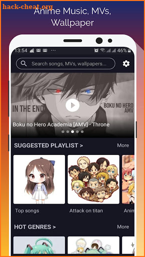 Anime Music & Wallpaper screenshot