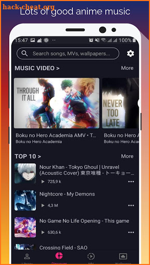 Anime Music & Wallpaper screenshot