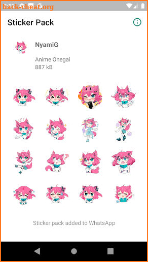 Anime Onegai Nyami Stickers screenshot