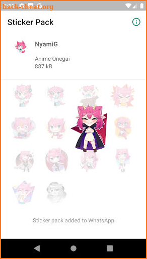 Anime Onegai Nyami Stickers screenshot