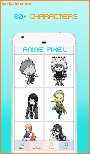 Anime Pixel Art - Hero Academia Coloring Game screenshot