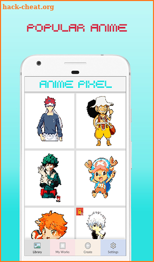 Anime Pixel Art - Hero Academia Coloring Game screenshot