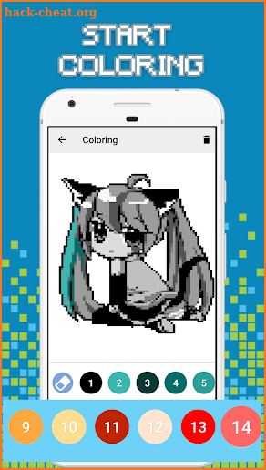 Anime Pixel Art - Sandbox Number Coloring screenshot
