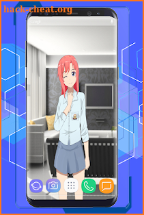 Anime Schoolgirl Interactive Live Wallpaper screenshot