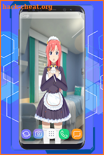 Anime Schoolgirl Interactive Live Wallpaper screenshot