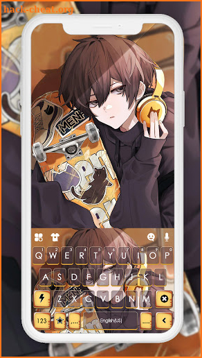Anime Skater Boy Keyboard Background screenshot