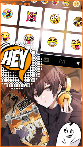Anime Skater Boy Keyboard Background screenshot