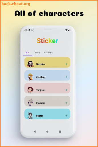 Anime Sticker app for Kimetsu  screenshot