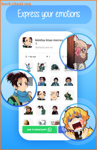 Anime Stickers for WhatsApp-Anime Memes WAStickers screenshot