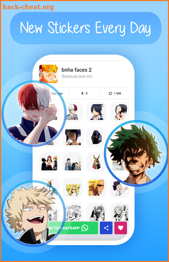 Anime Stickers for WhatsApp-Anime Memes WAStickers screenshot