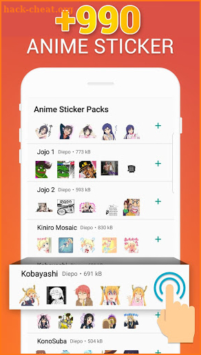 Anime Stickers for WhatsApp (WASticker Apps) screenshot