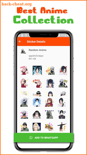 Anime Stickers Pack for WhatsApp (WAStickerApps) screenshot