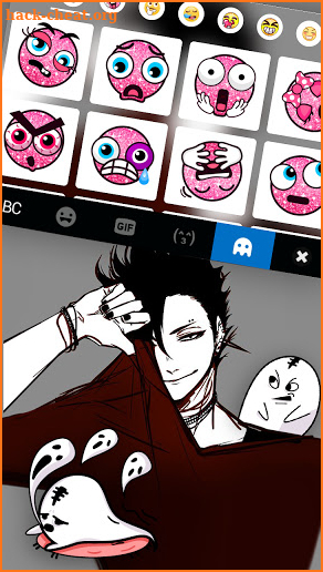Anime Stylish Man Keyboard Background screenshot