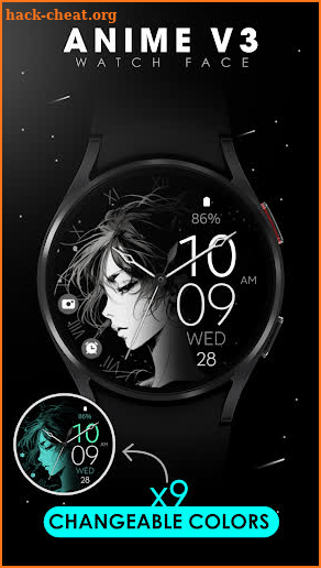 Anime v3 elegant watch face screenshot
