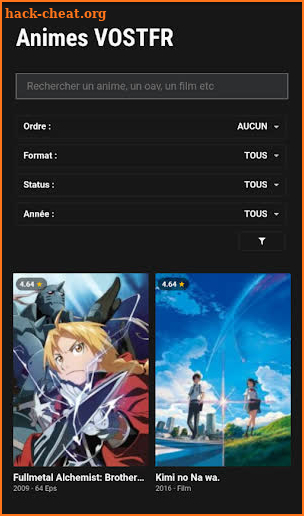 Animés et Manga streaming screenshot