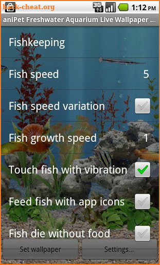 aniPet Freshwater Live WP screenshot