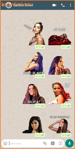 Anitta Sticker Pro para WhatsApp screenshot