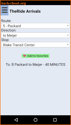 Ann Arbor TheRide Bus Tracker screenshot