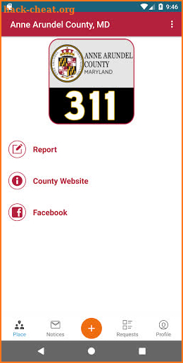 Anne Arundel County 311 screenshot