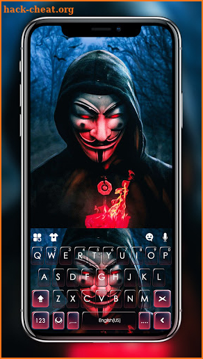 Anonymous Creepy Keyboard Background screenshot