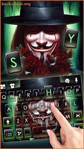 Anonymous Man Smile Keyboard Theme screenshot