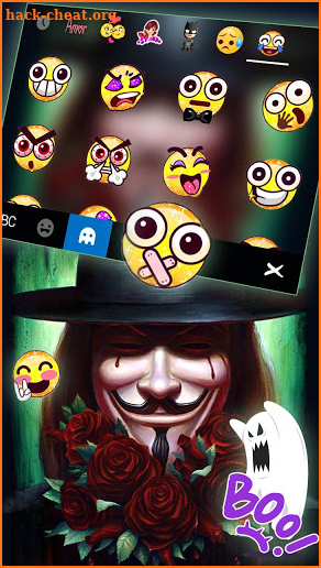 Anonymous Man Smile Keyboard Theme screenshot