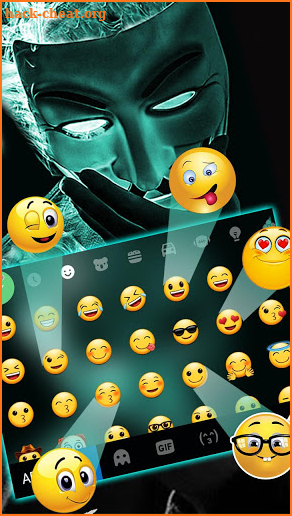 Anonymous Mask Keyboard Theme screenshot