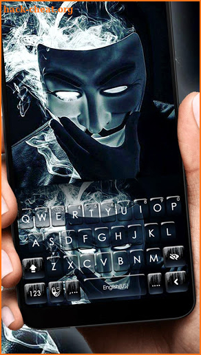Anonymous Smoke Keyboard Theme screenshot