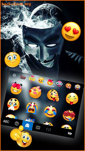 Anonymous Smoke Keyboard Theme screenshot