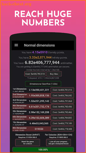 Antimatter Dimensions screenshot