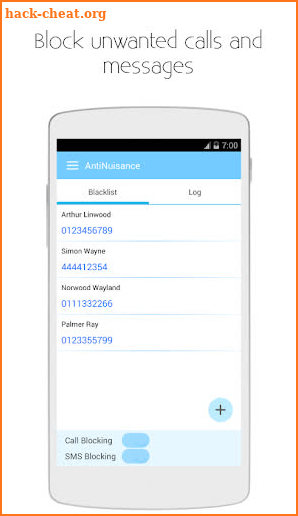 AntiNuisance - Call Blocker and SMS Blocker screenshot