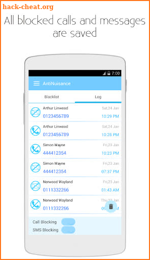 AntiNuisance - Call Blocker and SMS Blocker screenshot