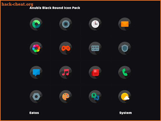 Anubis Black - Round Icon Pack screenshot