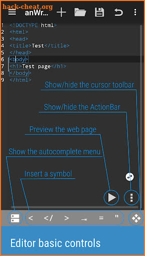 anWriter text editor screenshot