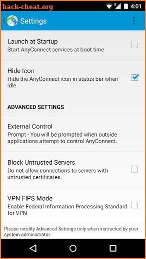 AnyConnect screenshot