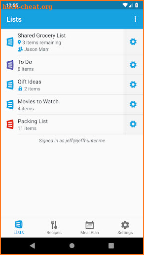 anylist grocery list android