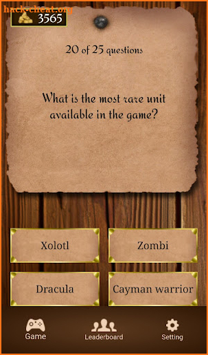 AoE 2 Quiz screenshot