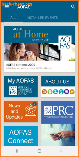 AOFAS Society App screenshot