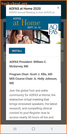 AOFAS Society App screenshot