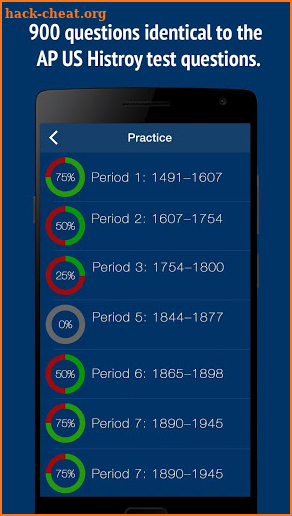 AP US History Practice Test screenshot