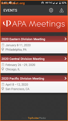 APA Meetings screenshot